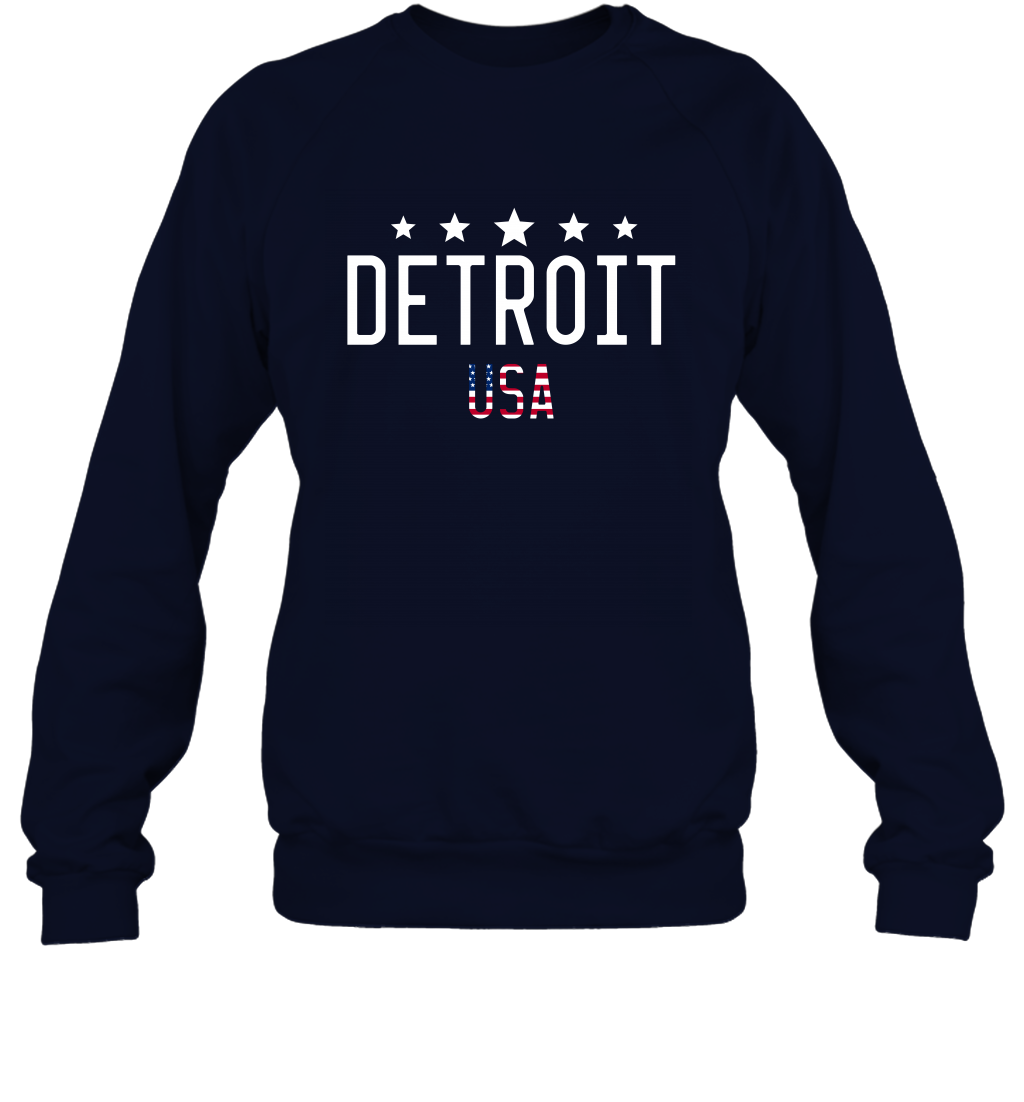 Detroit Usa Shirt Sweatshirt Sweatshirt Navy