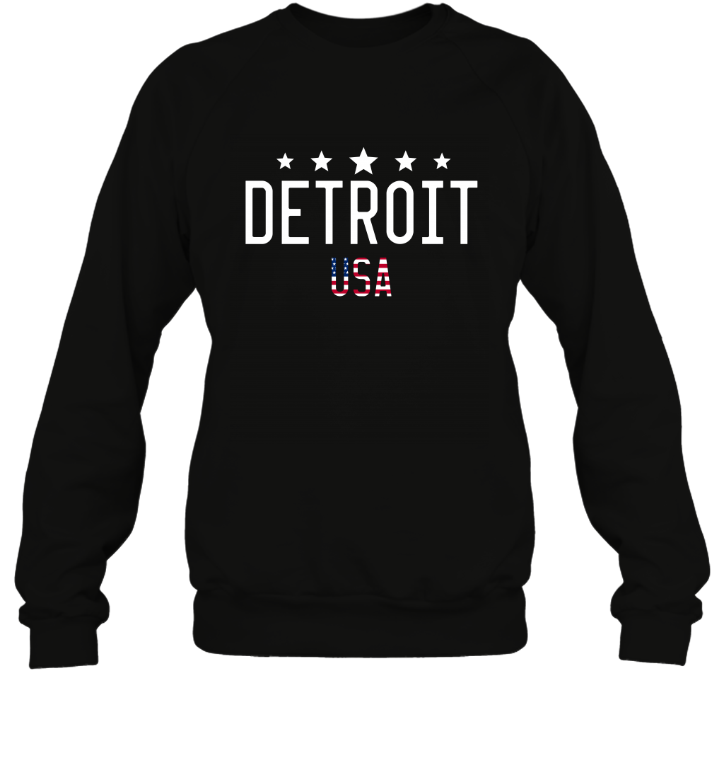 Detroit Usa Shirt Sweatshirt Sweatshirt Black