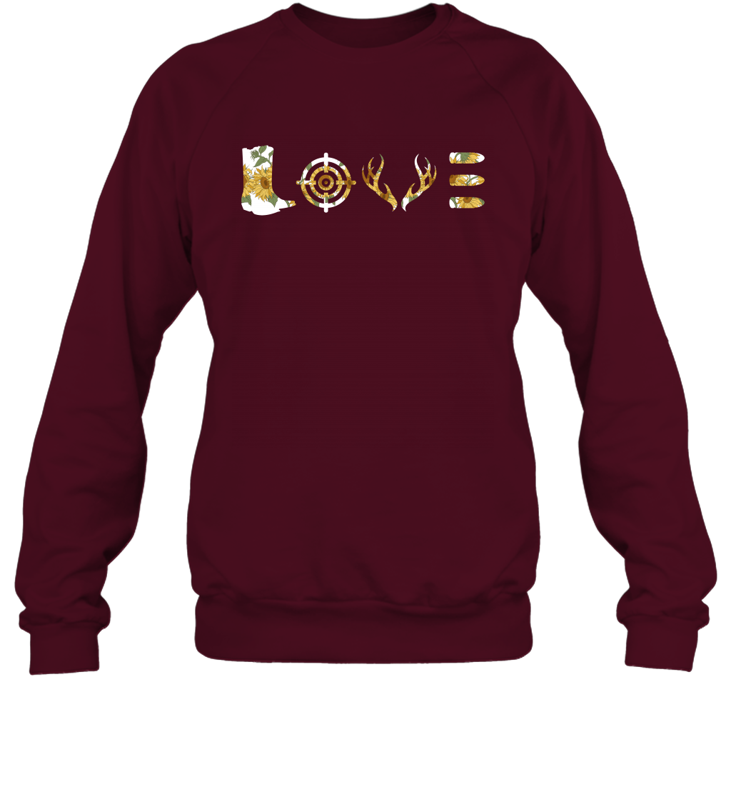 Hunting Girls Sunflower Shirt Sweatshirt Sweatshirt Maroon