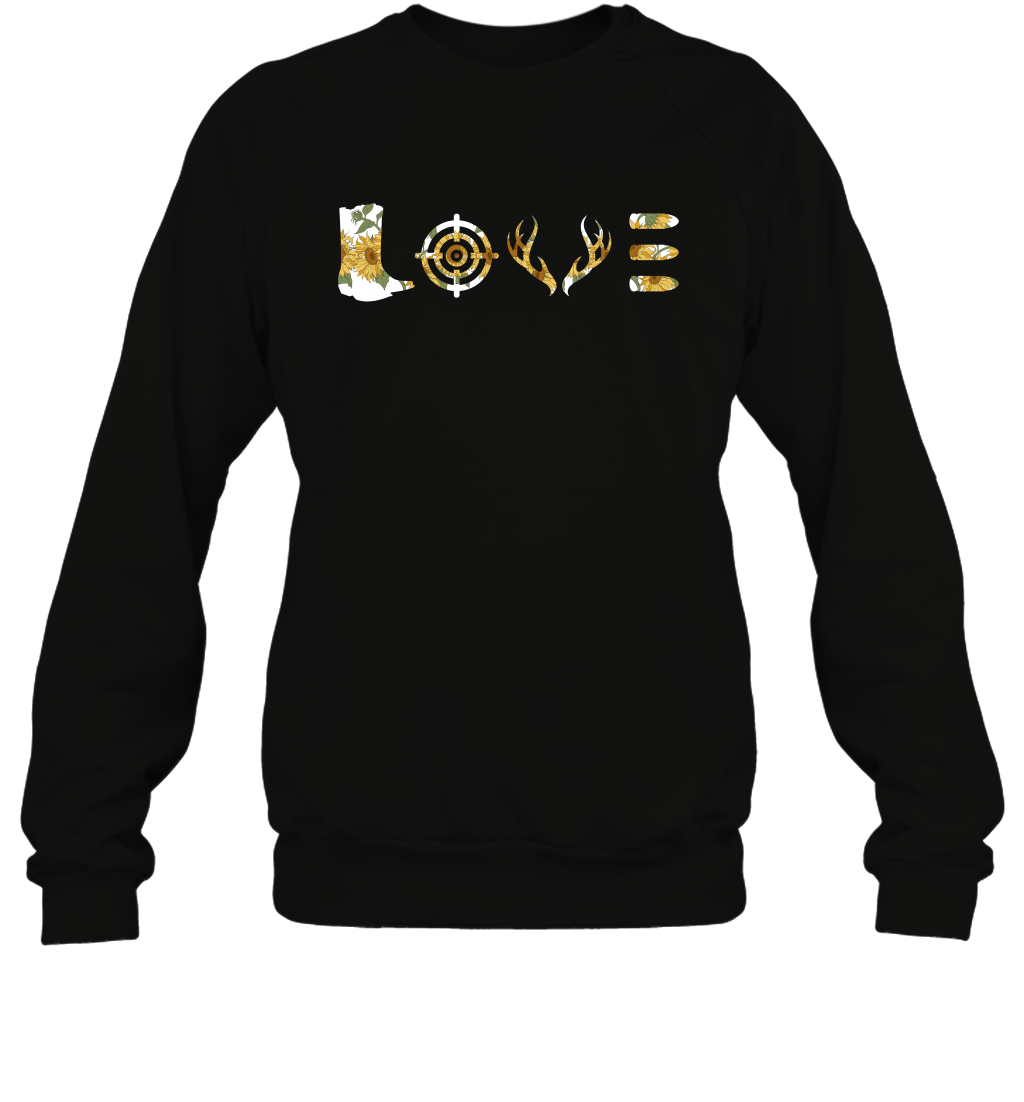 Hunting Girls Sunflower Shirt Sweatshirt Sweatshirt Black