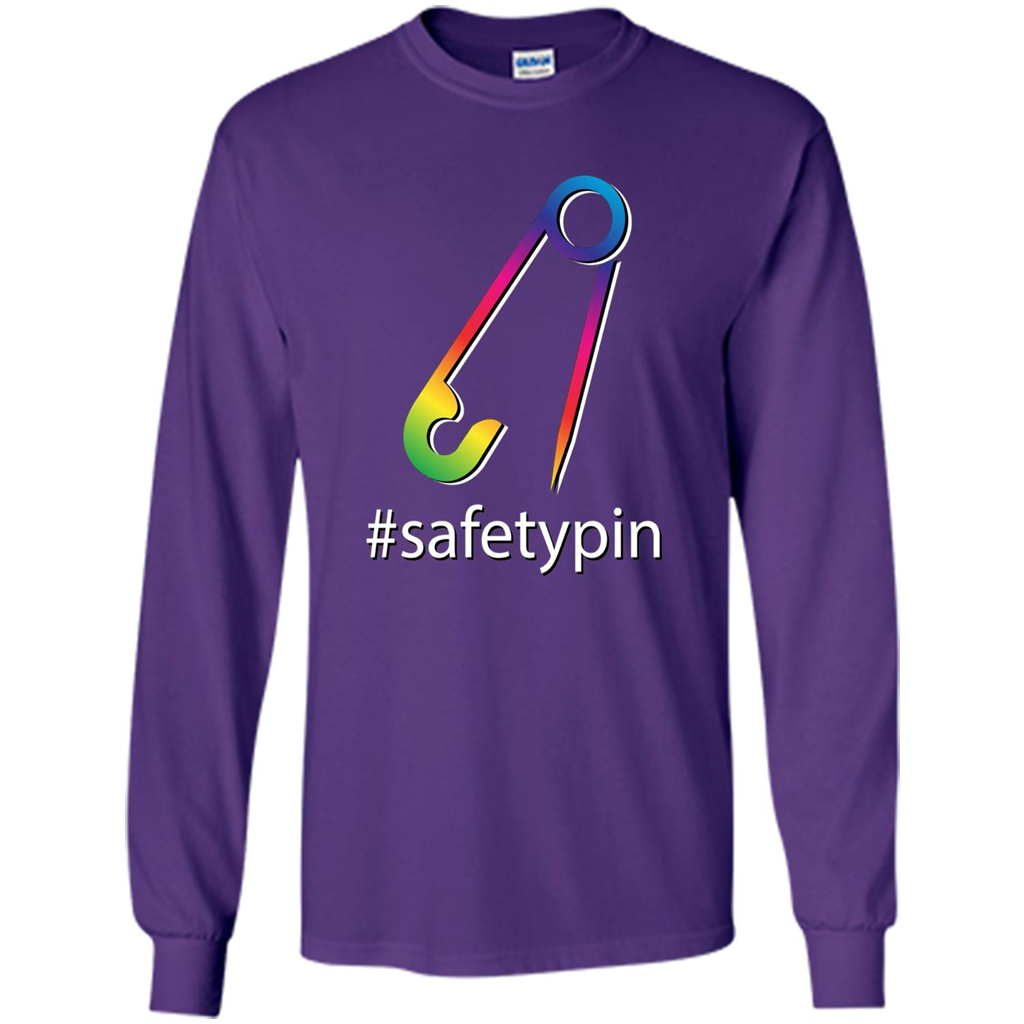 Safety Pin Campaign Against Violence T-Shirt Purple