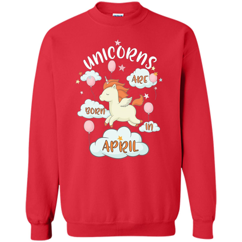 April Unicorn T-shirt Unicorns Are Born In April T-shirt Red
