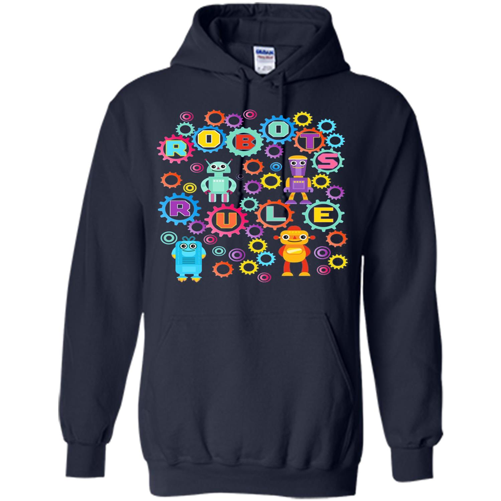 Robots Rule T-shirt Navy