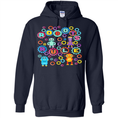 Robots Rule T-shirt Navy