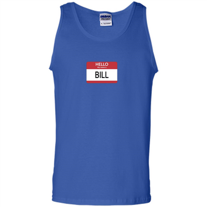 Hello My Name Is Bill Name Tag T-Shirt Royal