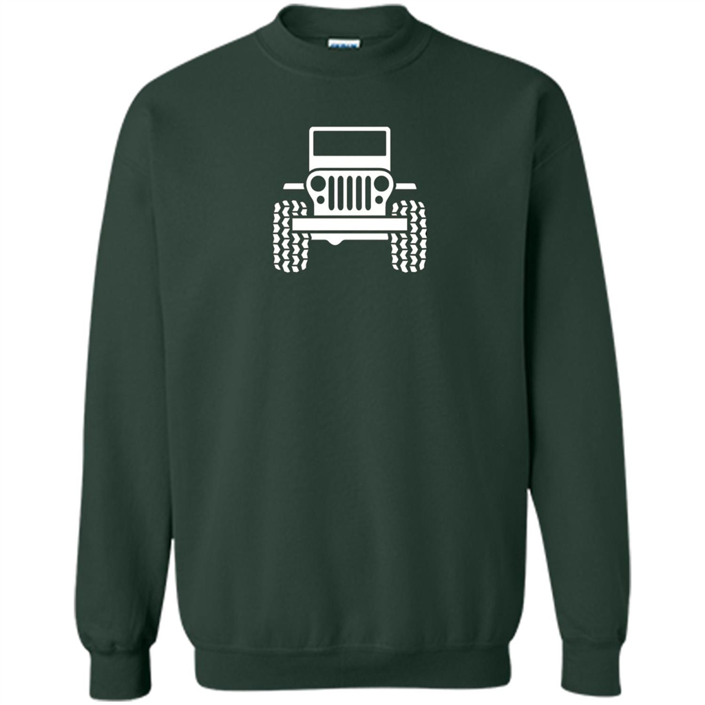 Funny Jeep T-Shirt Jeep Emoji Forest Green