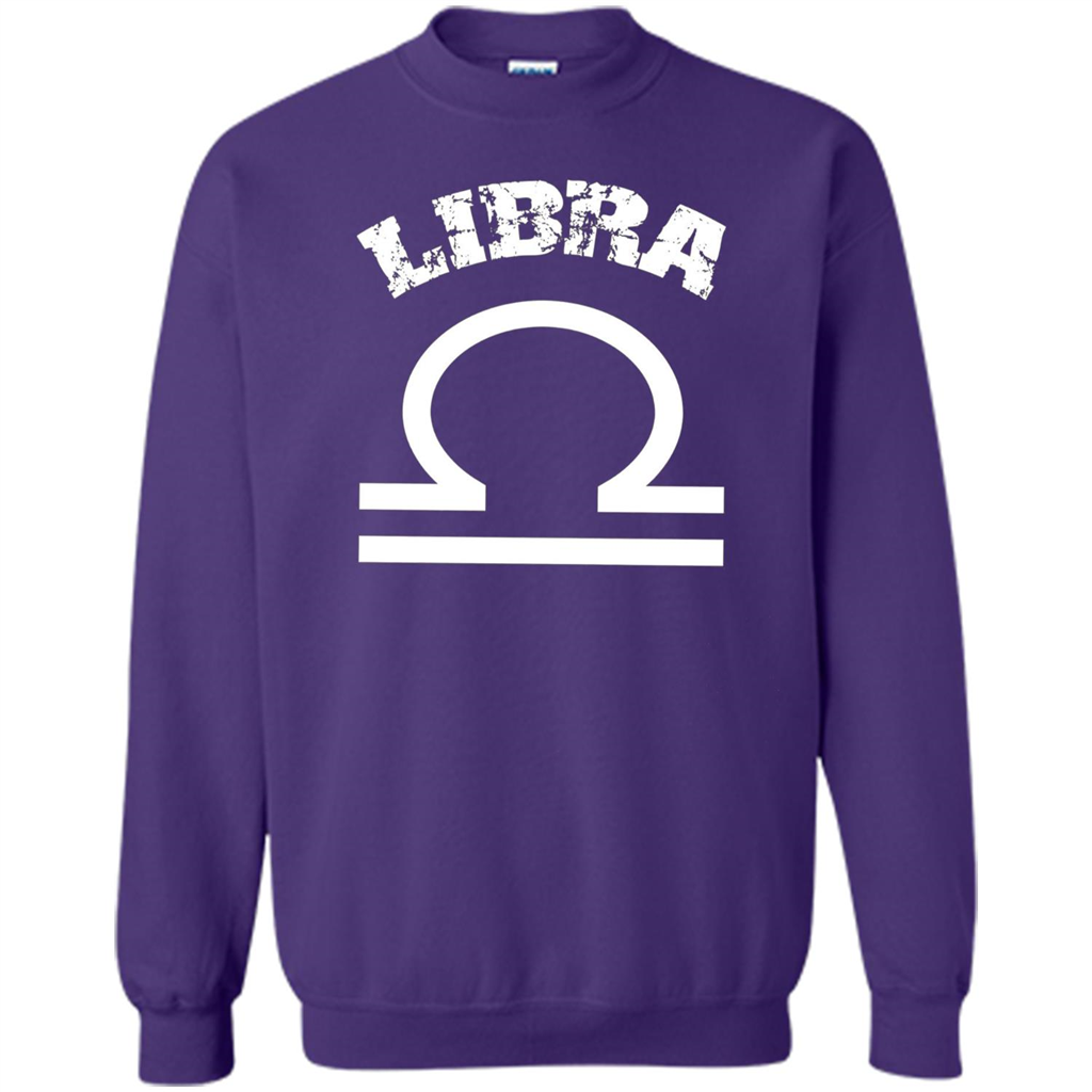 Libra T-shirt Libra Symbol Zodiac October Birthday T-shirt Purple