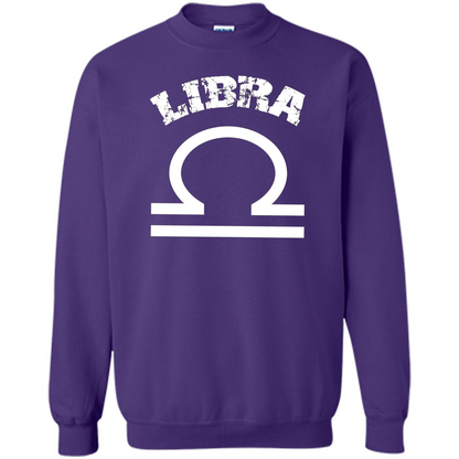 Libra T-shirt Libra Symbol Zodiac October Birthday T-shirt Purple