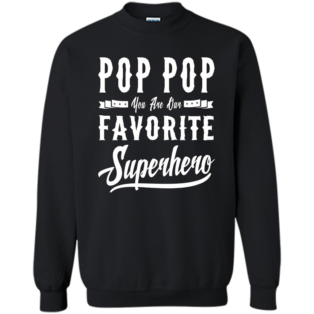 Pop Pop Superhero Fathers Day Gifts Dad Grandpa Men T-shirt Gold