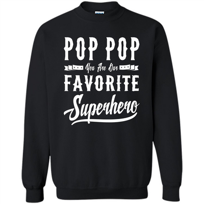 Pop Pop Superhero Fathers Day Gifts Dad Grandpa Men T-shirt Gold
