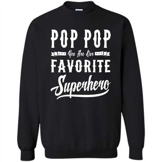 Pop Pop Superhero Fathers Day Gifts Dad Grandpa Men T-shirt Gold