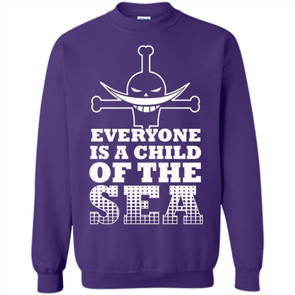 Sea. Everyone Is A Child Of The Sea T-shirt Orange