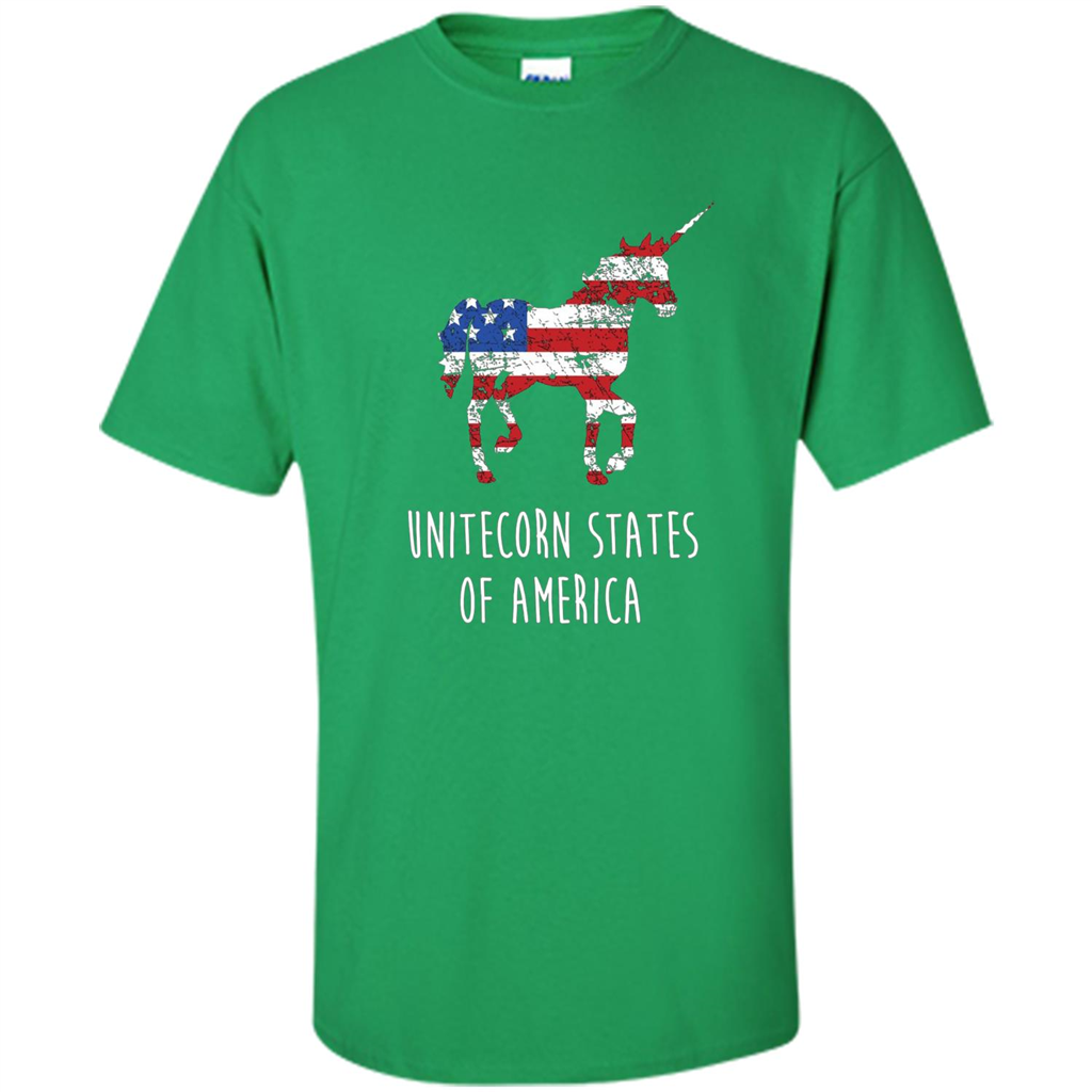 Unicorn T-shirt Unitecorn States of America Funny 4th of July Irish Green
