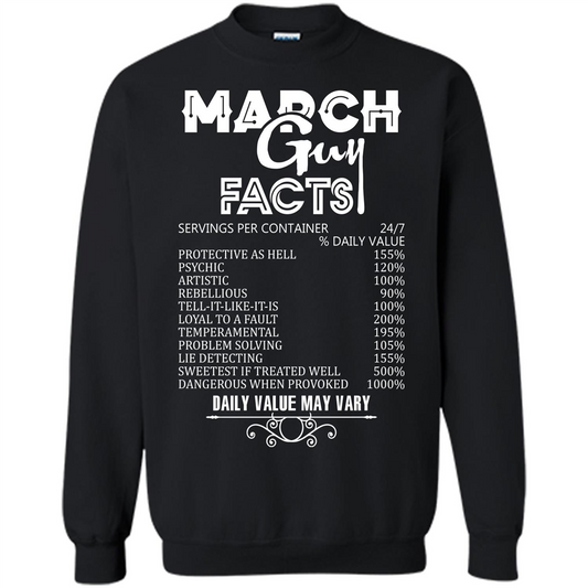 March Guy Facts T-shirt Black