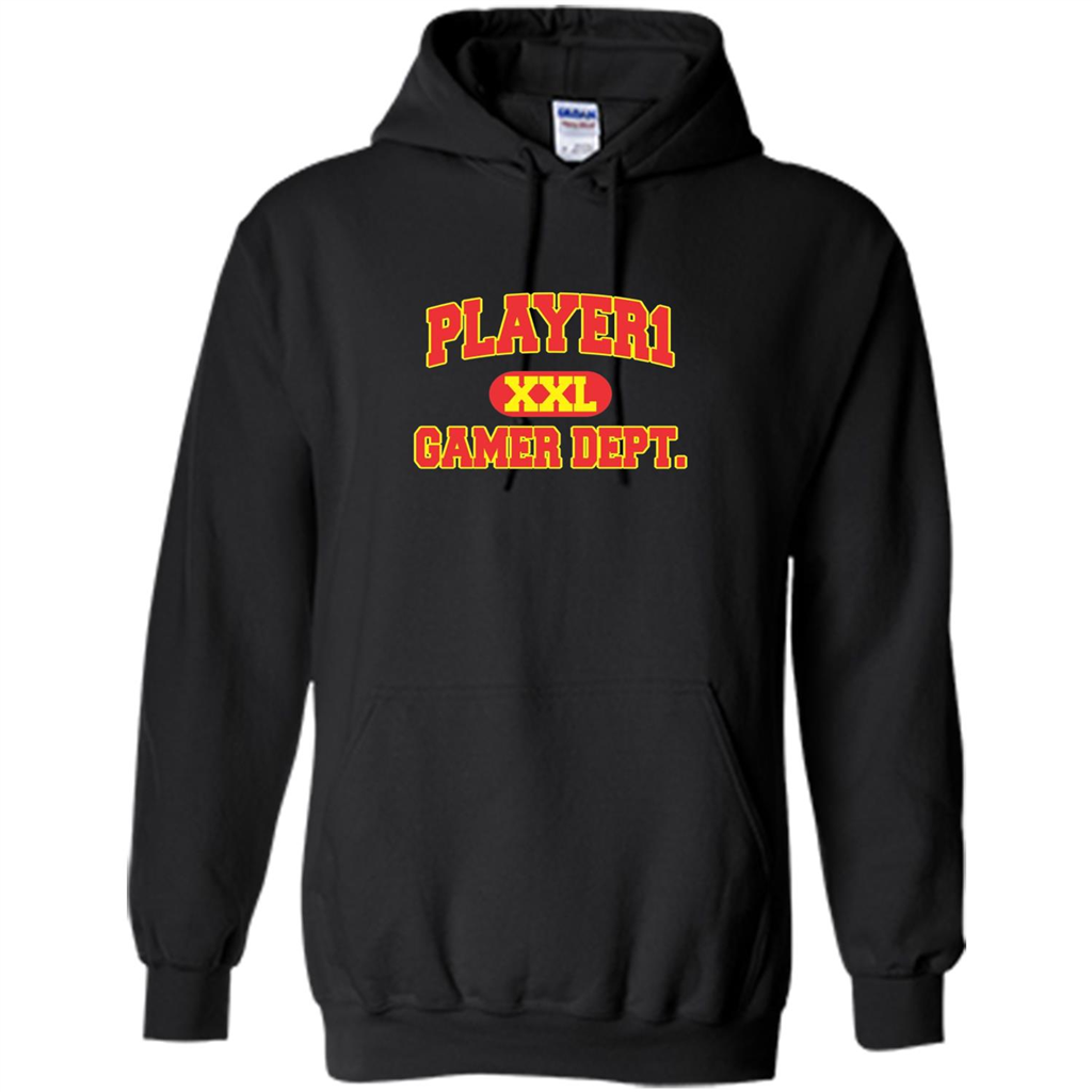 Gamer T-shirt Player 1 XXL Gamer Department Black