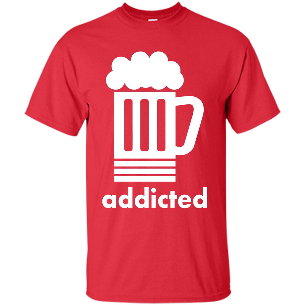 Beer T-shirt Addicted To Beer Red