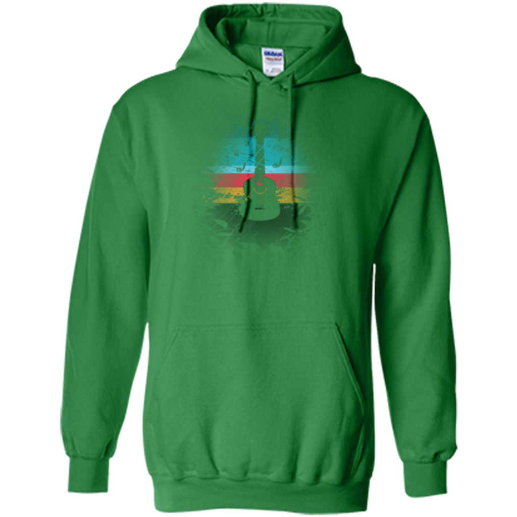 Guitar Vintage Sunset Uke And Instruments T-shirt Irish Green
