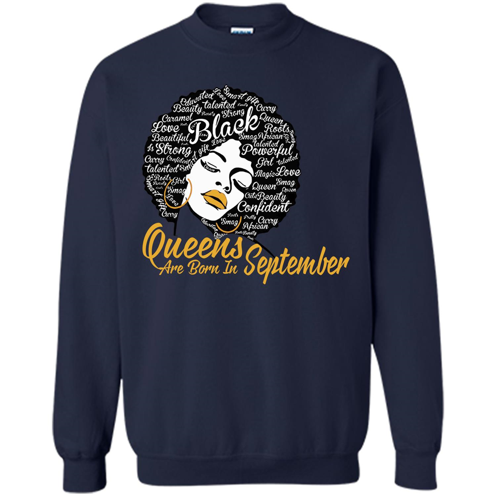 Queen Are Born In September T-shirt Navy