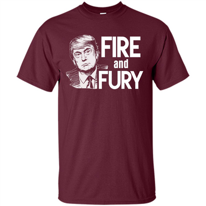 American T-shirt Fire And Fury Maroon