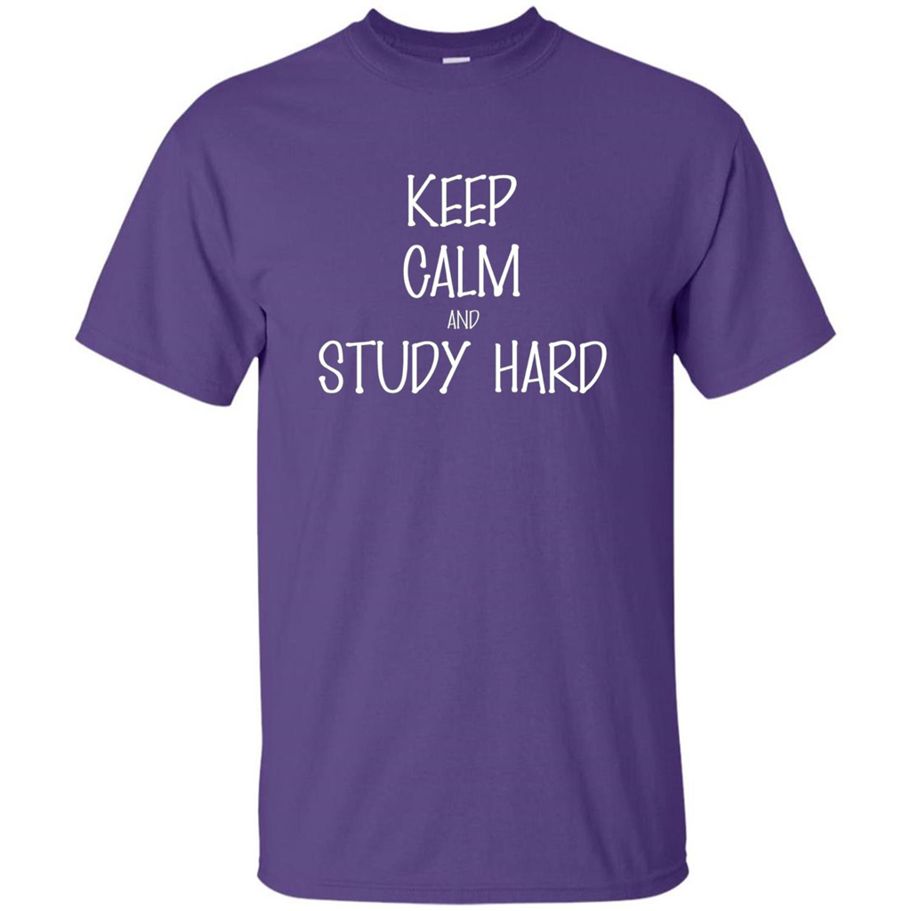 Keep Calm T-shirt Keep Calm and Study Hard T-shirt Purple