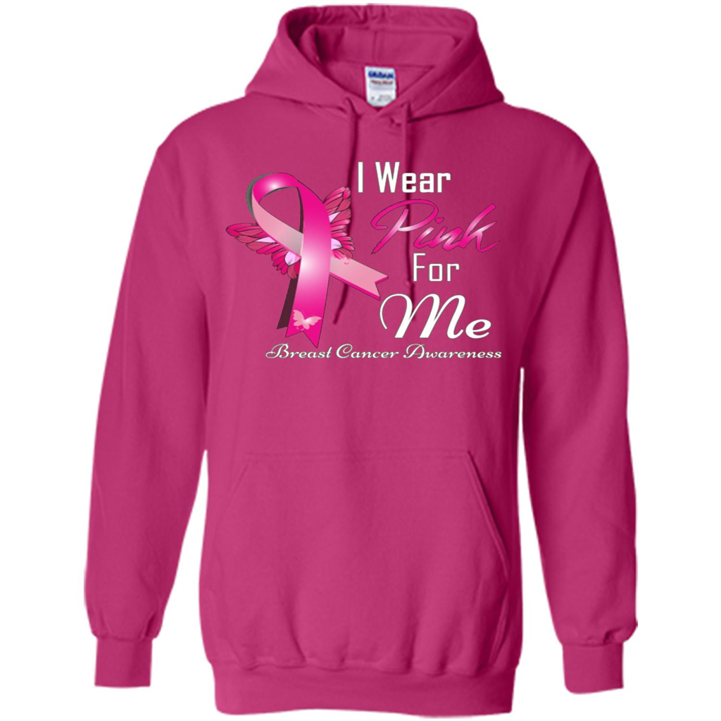 Breast Cancer Awareness T-Shirt I Wear Pink For Me Heliconia