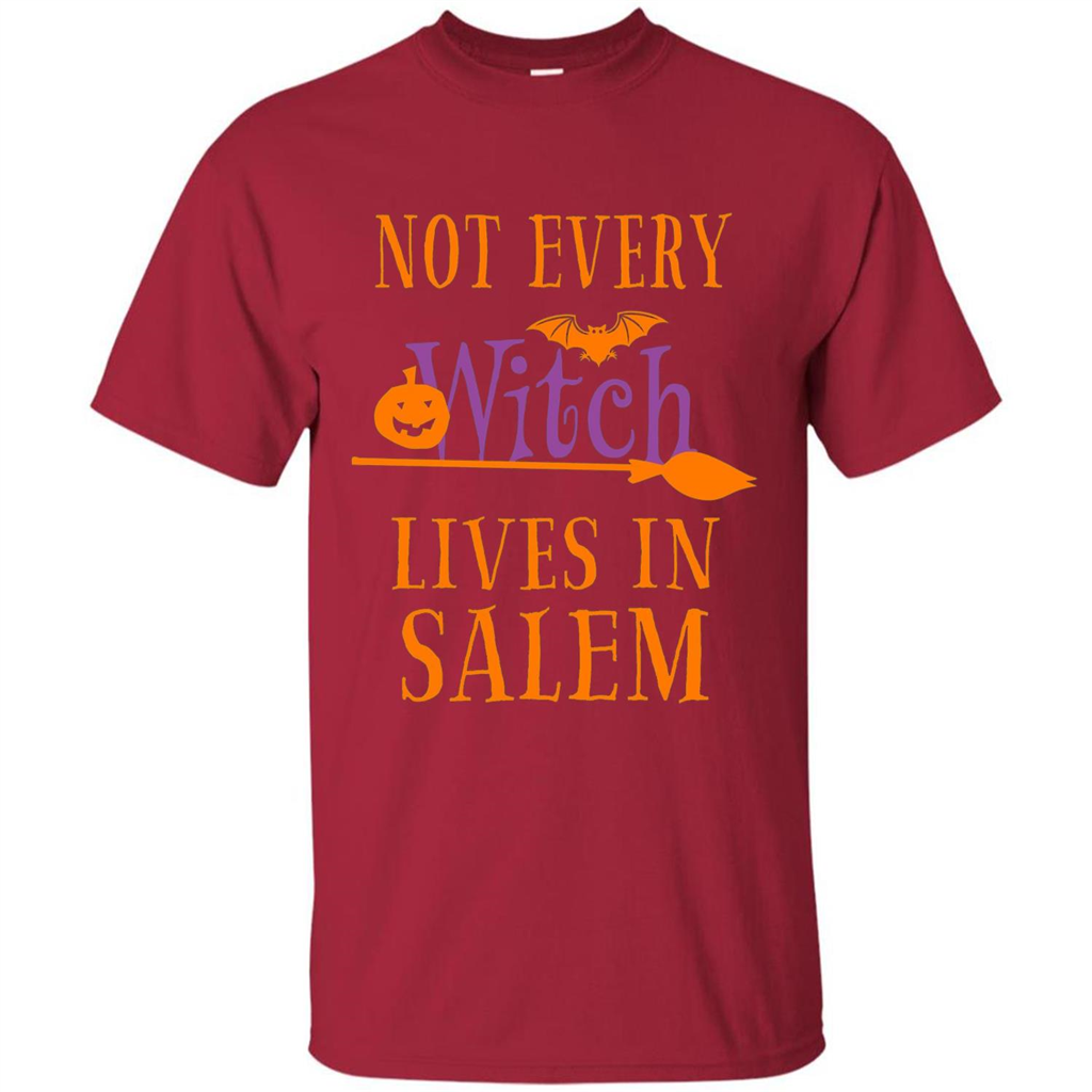 Halloween T-shirt Not Every Witch Lives In Salem T-Shirt Cardinal