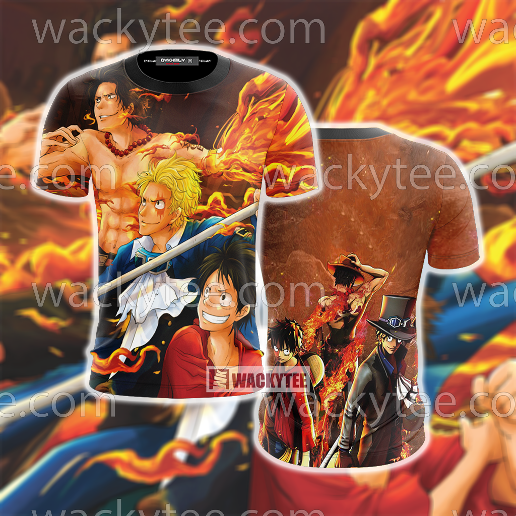 One Piece: Luffy - Ace - Sabo 3D T-shirt T-shirt