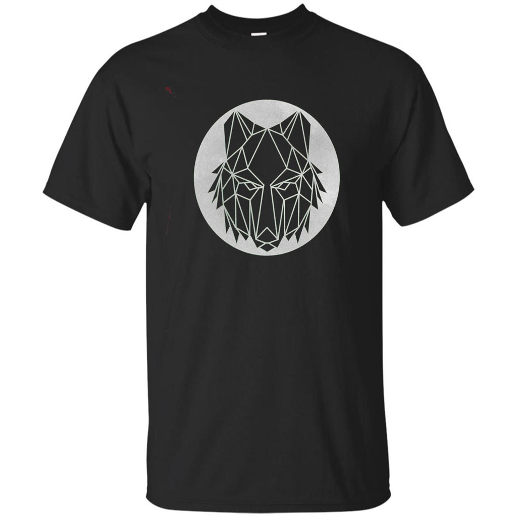 Geometric Wolf T-shirt Black