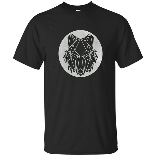 Geometric Wolf T-shirt Black