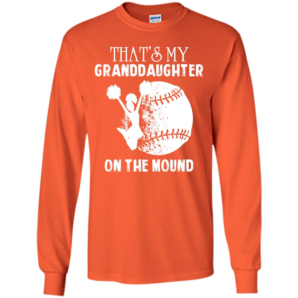 Baseball T-shirt That’s My Granddaughter On The Mound Orange