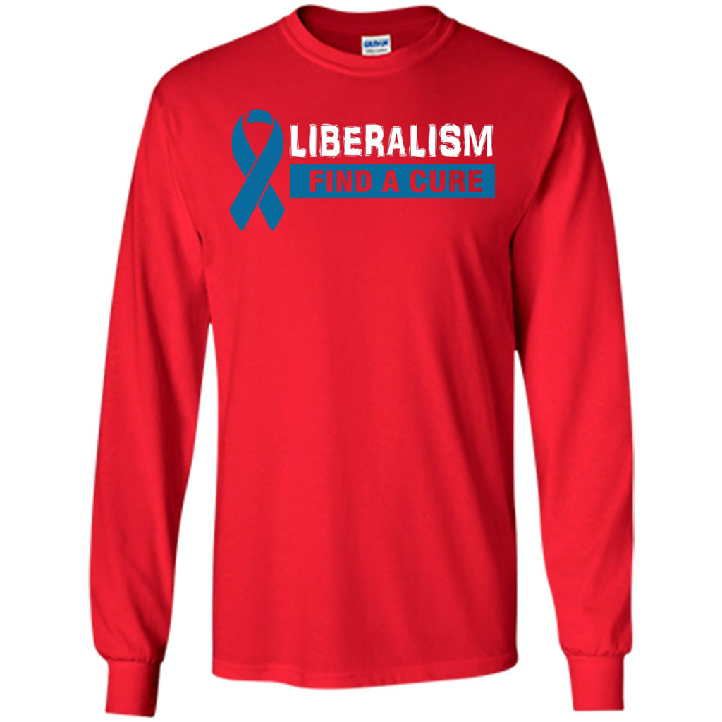 Cancer Awareness T-shirt Liberalism Find A Cure T-shirt Red