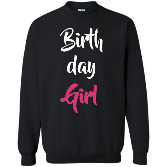 Birthday Girl T-shirt Pink Party Birthday T-shirt Orange