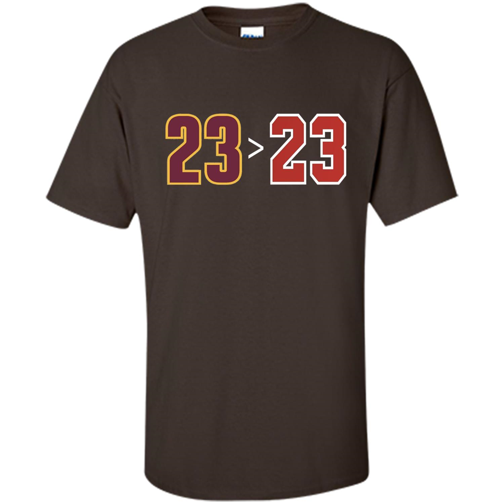 Basketball T-shirt 23 Is Greater Than 23 Dark Chocolate