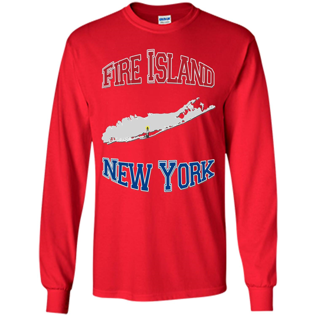 Fire Island New York T-shirt Red