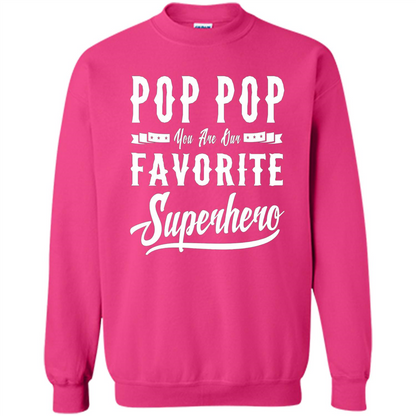 Pop Pop Superhero Fathers Day Gifts Dad Grandpa Men T-shirt