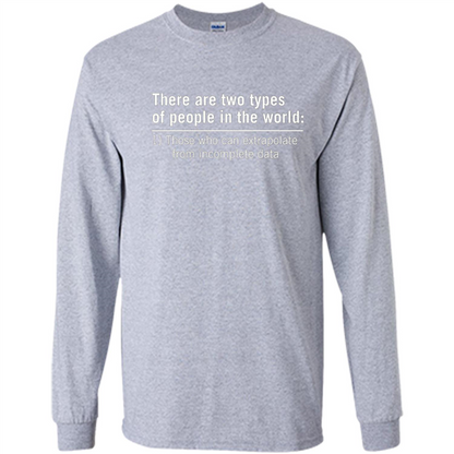 Funny T-shirt There Are Tow Types Of Pepple In The World Sport Grey