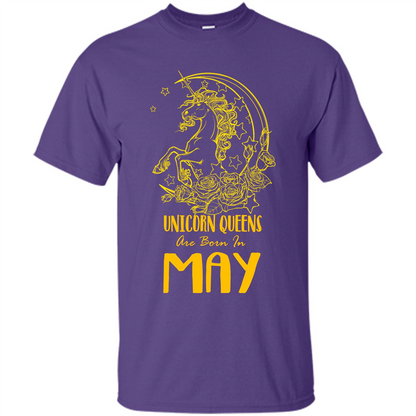 May Unicorn T-shirt Unicorn Queens Are Born In May Purple