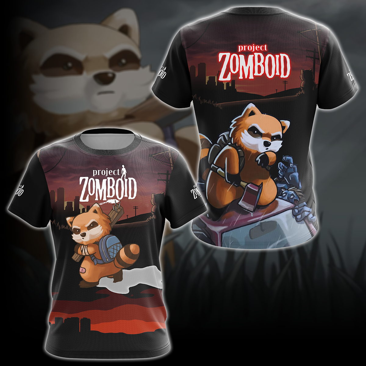 Project Zomboid Video Game 3D All Over Printed T-shirt Tank Top Zip Hoodie Pullover Hoodie Hawaiian Shirt Beach Shorts Jogger T-shirt S 