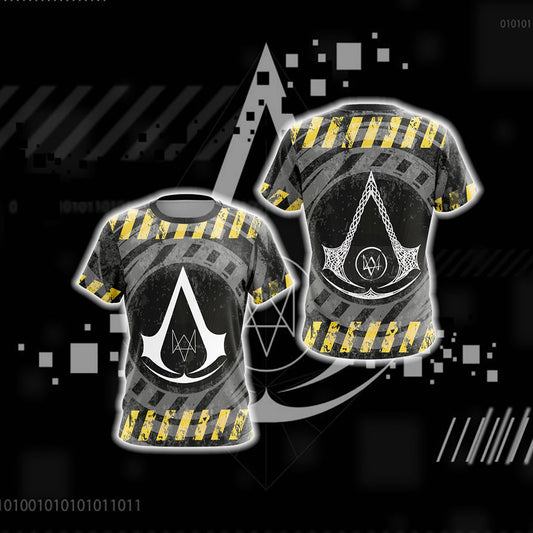 Assassin's Creed Watch Dogs Crossover Unisex 3D T-shirt T-shirt