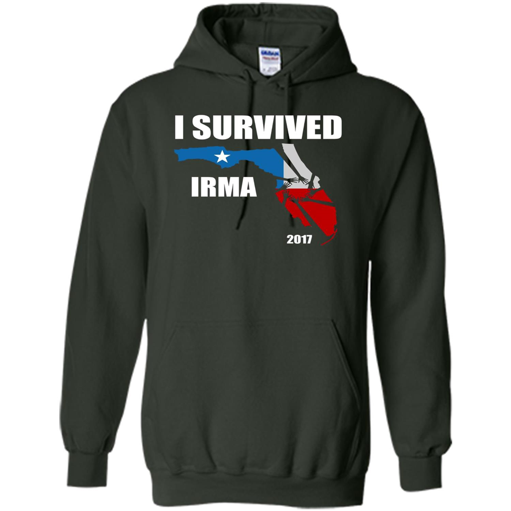 I Survived Hurricane Irma 2017 T-shirt Forest Green