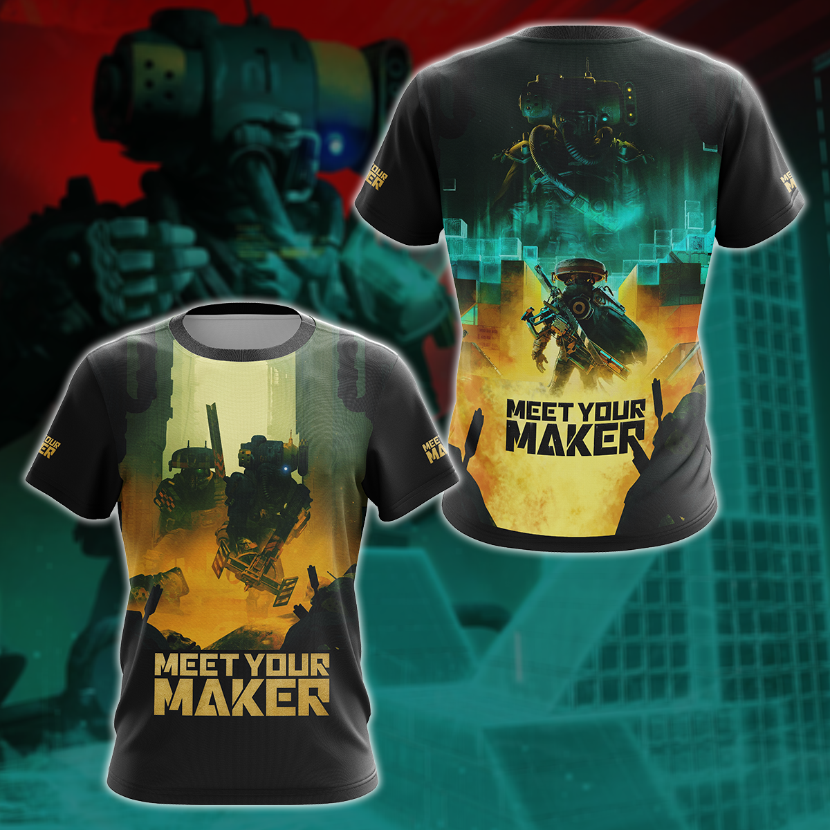 Meet Your Maker Video Game 3D All Over Printed T-shirt Tank Top Zip Hoodie Pullover Hoodie Hawaiian Shirt Beach Shorts Jogger T-shirt S 