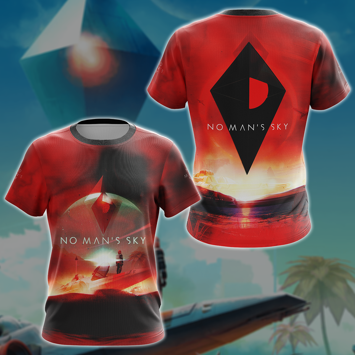 No Man's Sky Video Game 3D All Over Printed T-shirt Tank Top Zip Hoodie Pullover Hoodie Hawaiian Shirt Beach Shorts Jogger T-shirt S 