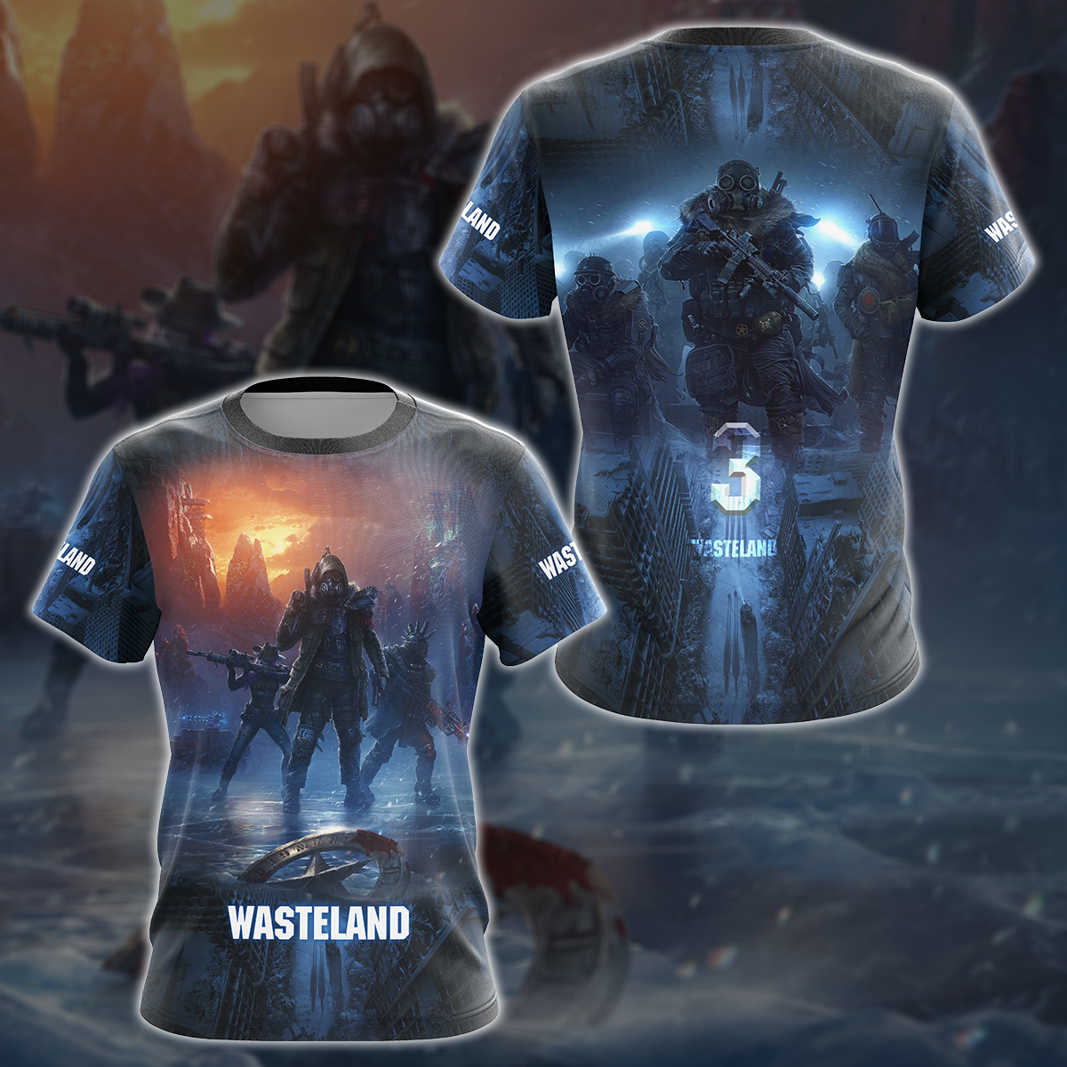 Wasteland 3 Video Game 3D All Over Printed T-shirt Tank Top Zip Hoodie Pullover Hoodie Hawaiian Shirt Beach Shorts Jogger T-shirt S 
