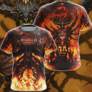 Diablo Immortal Video Game 3D All Over Print T-shirt Tank Top Zip Hoodie Pullover Hoodie Hawaiian Shirt Beach Shorts Jogger T-shirt S 