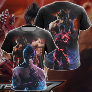Tekken Jin Kazama Video Game 3D All Over Print T-shirt Tank Top Zip Hoodie Pullover Hoodie Hawaiian Shirt Beach Shorts Jogger T-shirt S 