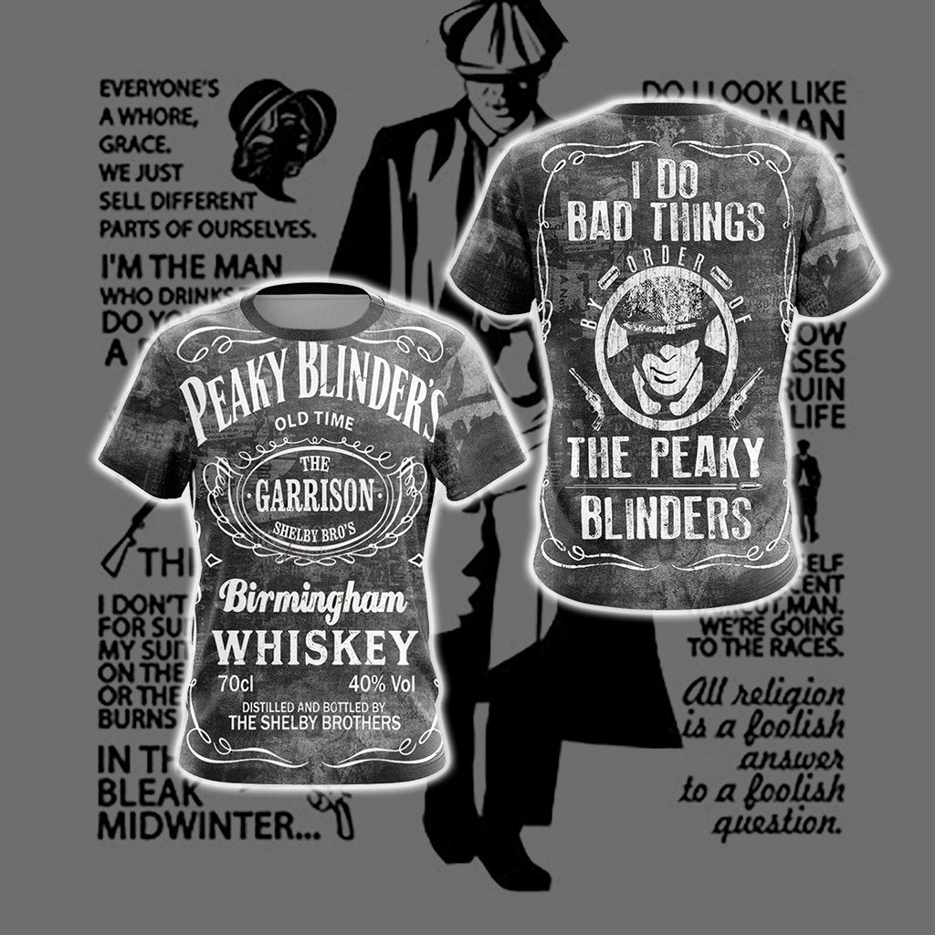 Peaky Blinders I Do Bad Things Unisex 3D T-shirt