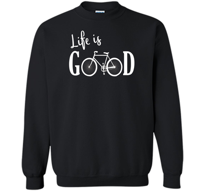 Life is Good Shirt Bicycle Shirt shirt Black