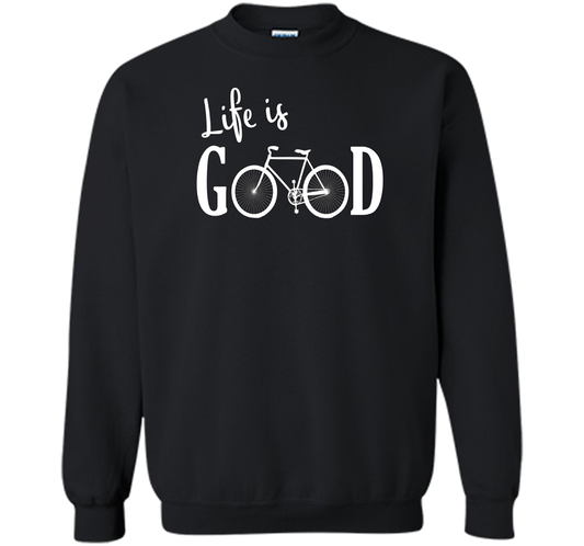 Life is Good Shirt Bicycle Shirt shirt Black