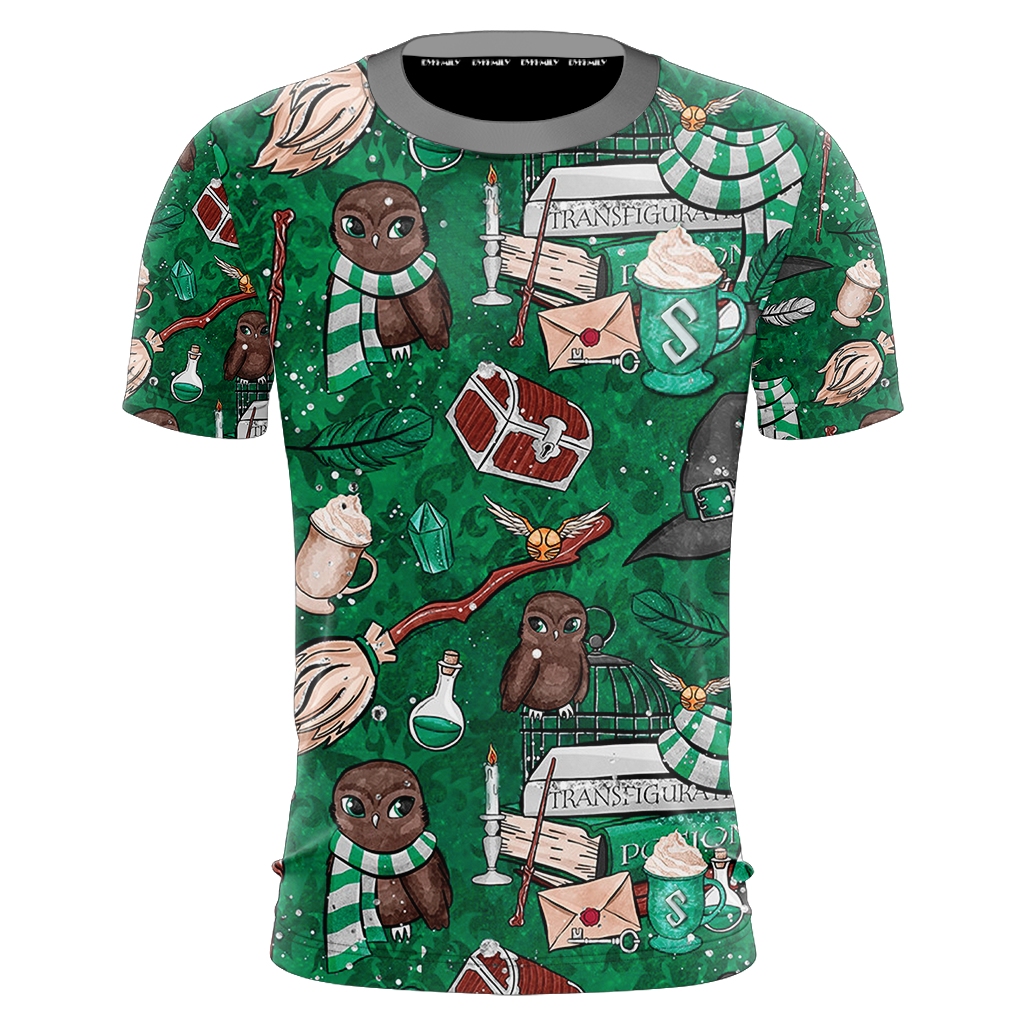 Hogwarts Slytherin House Pattern Harry Potter Unisex 3D T-shirt