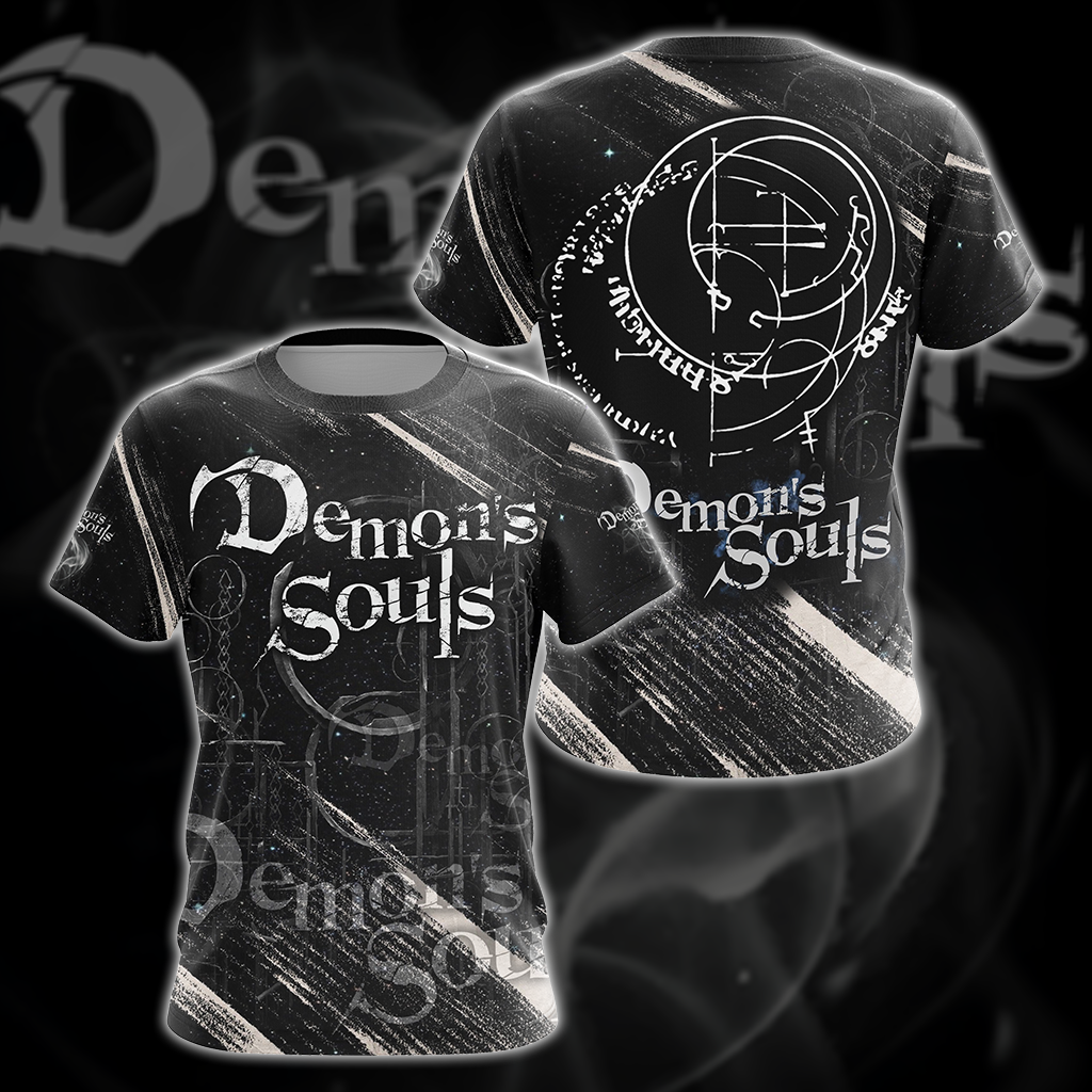 Demon's Souls All Over Print T-shirt Tank Top Zip Hoodie Pullover Hoodie Hawaiian Shirt T-shirt S 